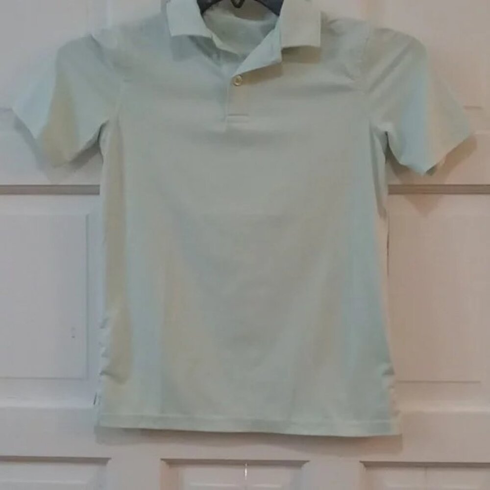 Class Club Boy's Polo Shirt Short Sleeve Size 10-12 Light Teal Color